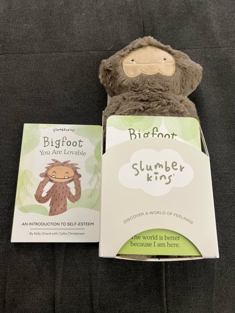 Brand new! Slumberkins Bigfoot Plush & Book Set in Brown